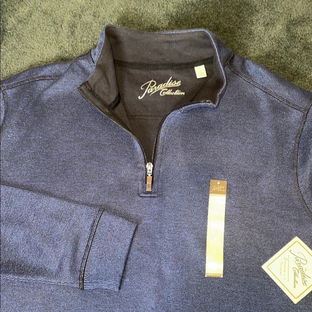Paradise Collection Men's Half-Zip Sweater in Navy
